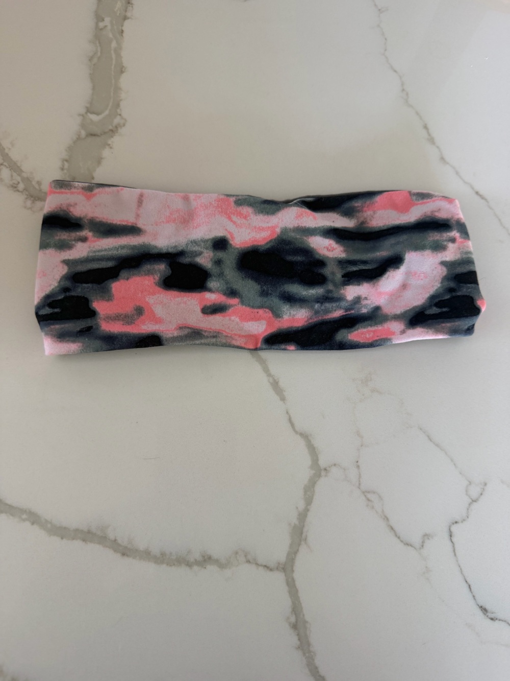 Lululemon Abstract Pink & Black Stretch Headband